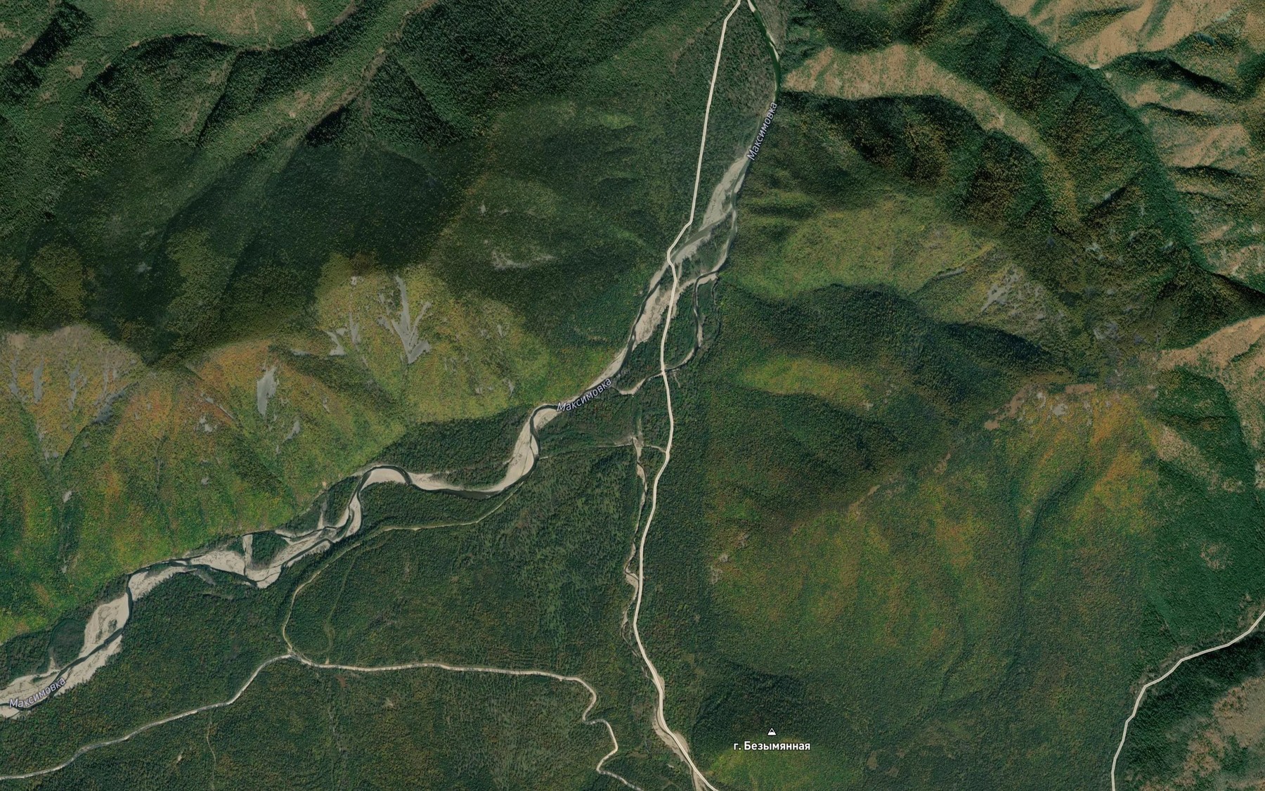 Satellite map of the Bezymyannaya