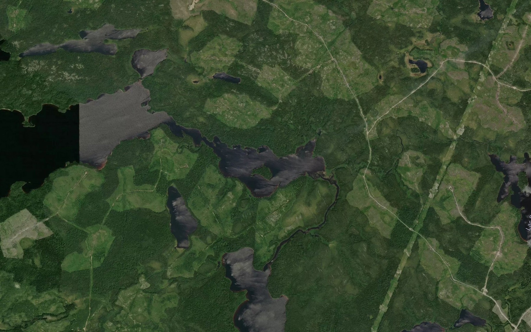 Satellite map of the Lac Jean