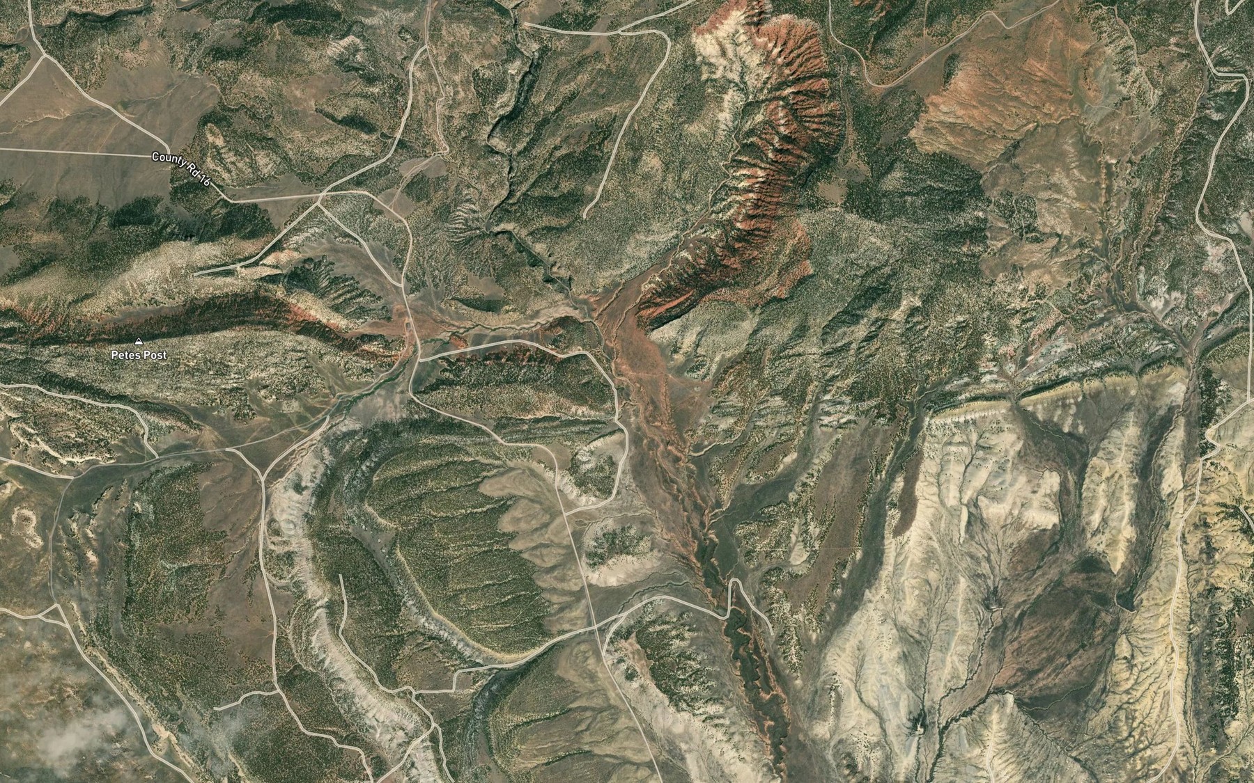 Satellite map of the Wolf Creek Spring