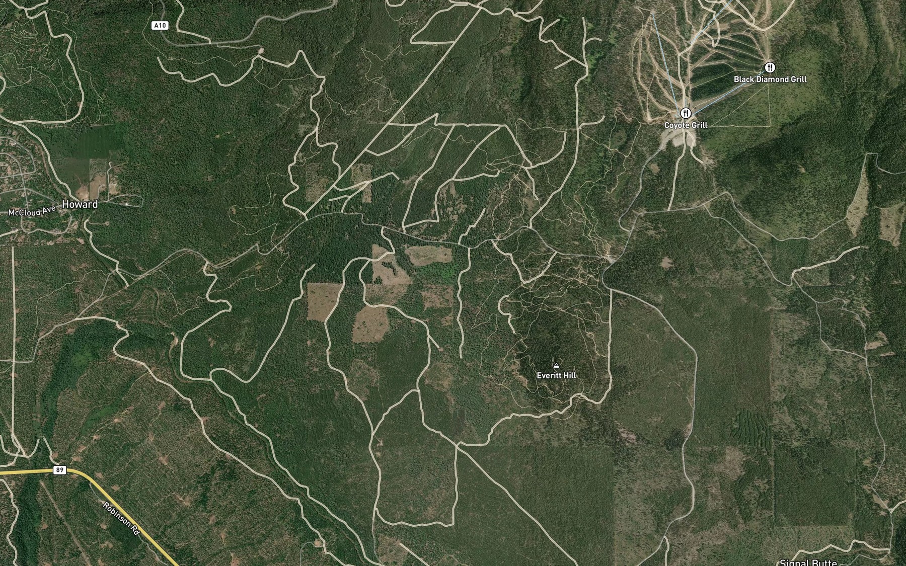 Satellite map of the Bear Spring