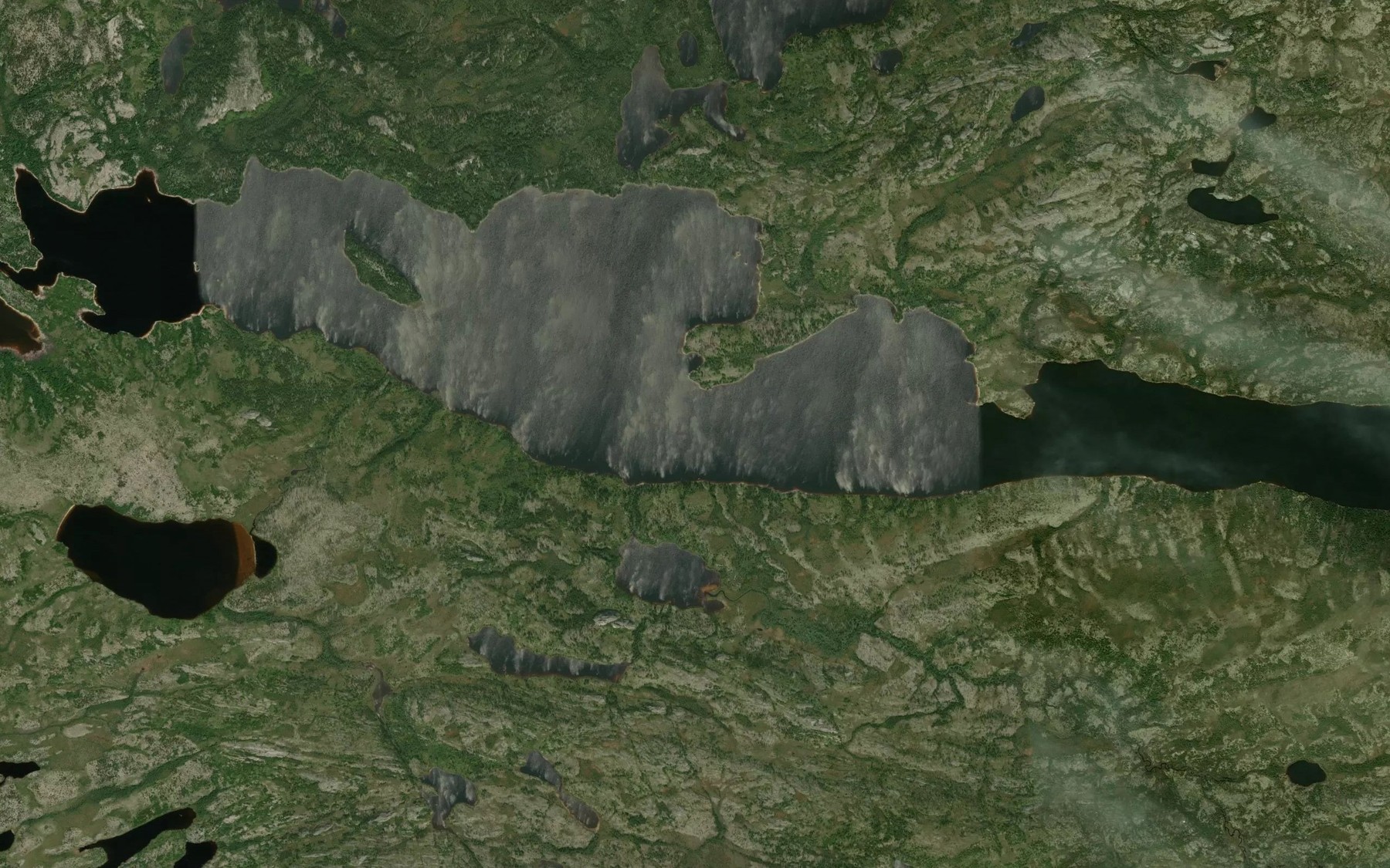 Satellite map of the Lac Hallouin