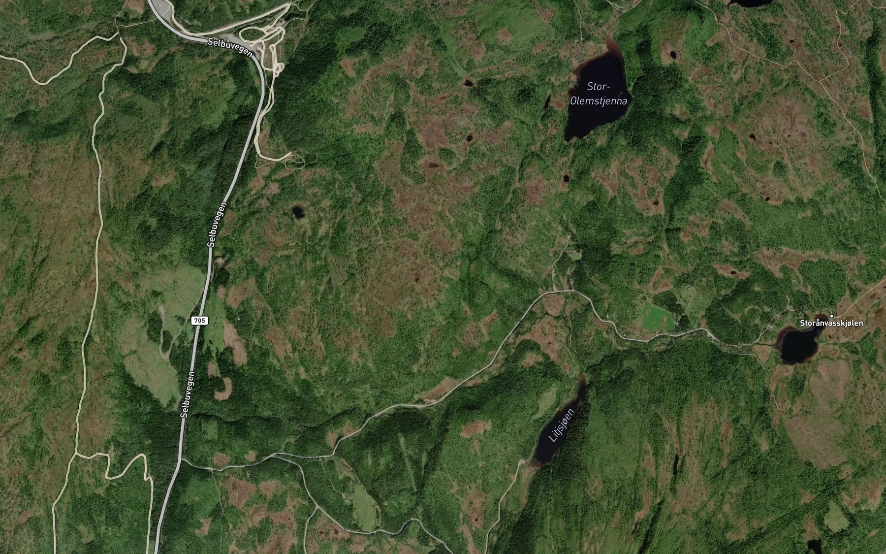 Satellite map of the Ludduengbekken