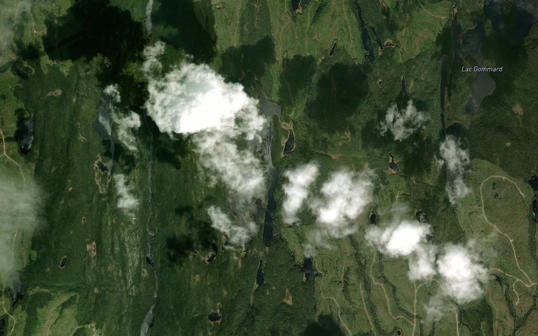 Satellite map of the Lac Hugo