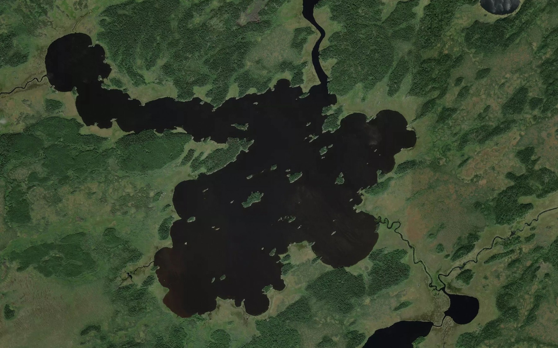 Satellite map of the Black Duck Lake