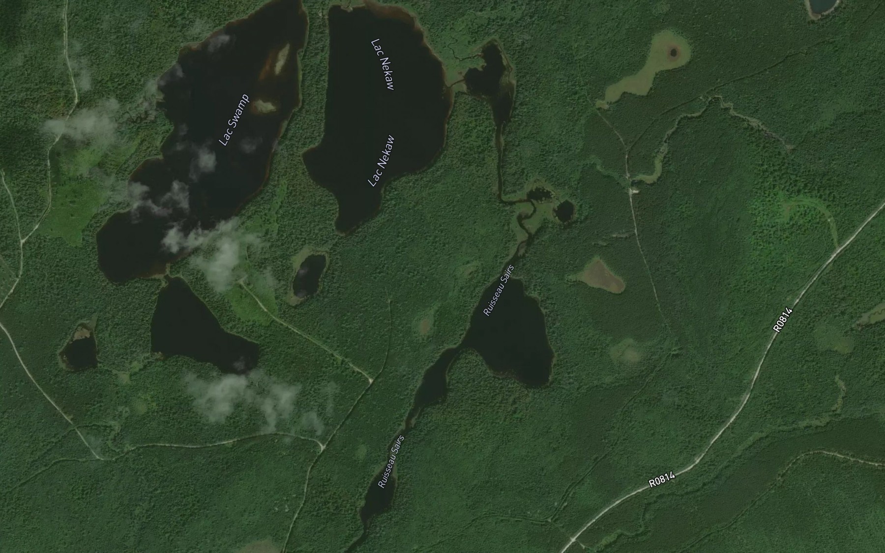 Satellite map of the Lac Nekaw