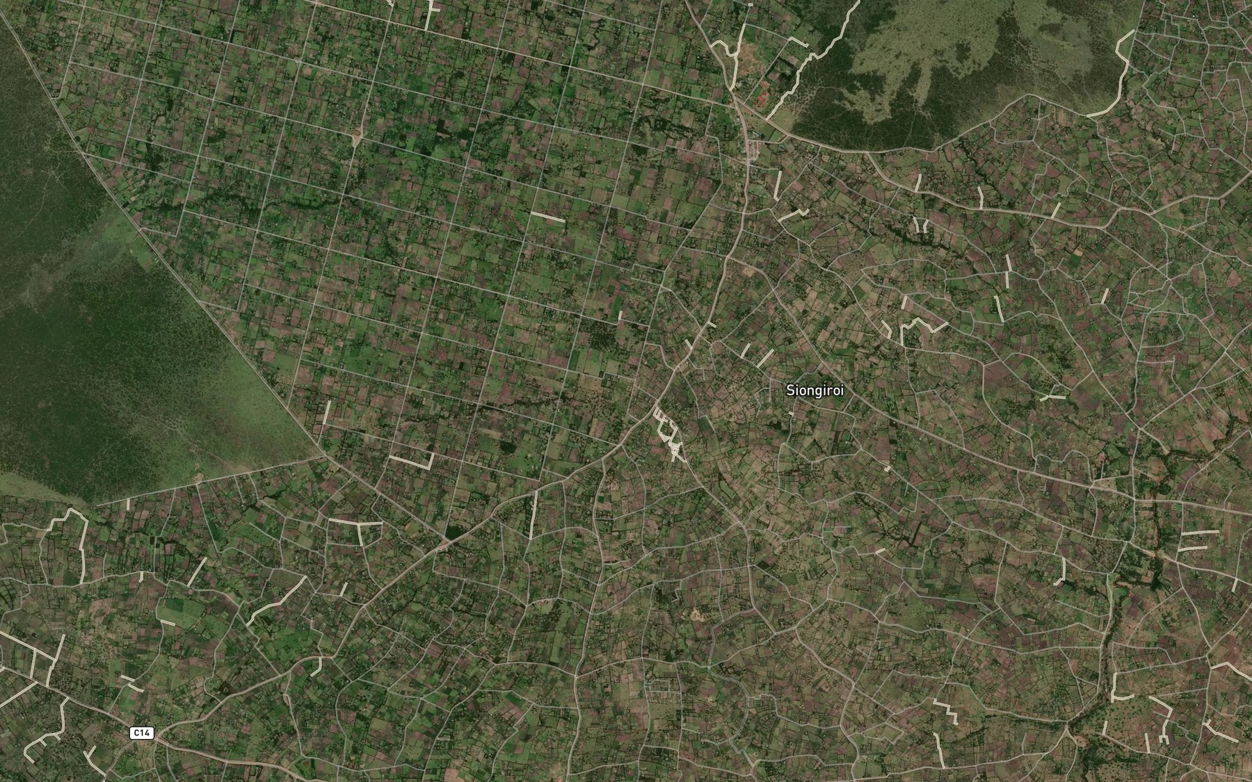 Satellite map of the Siongiroi Dam