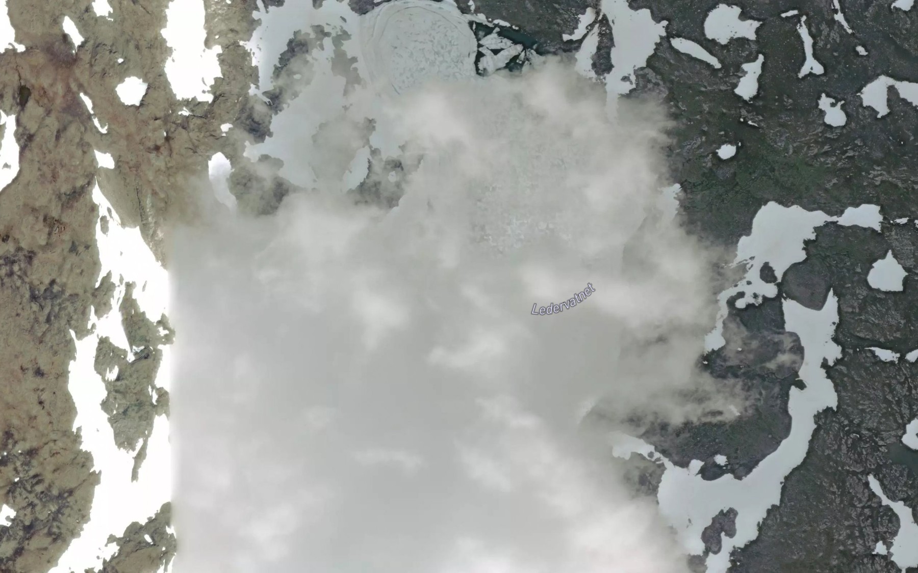 Satellite map of the Ledervatn