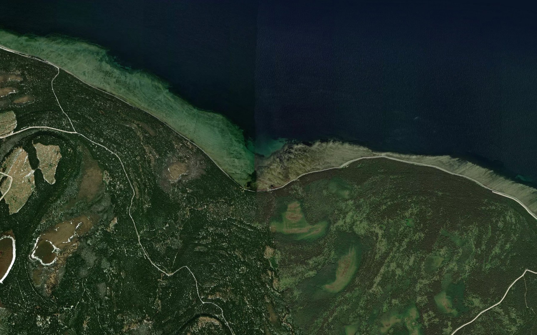 Satellite map of the Baie des Trois Ruisseaux