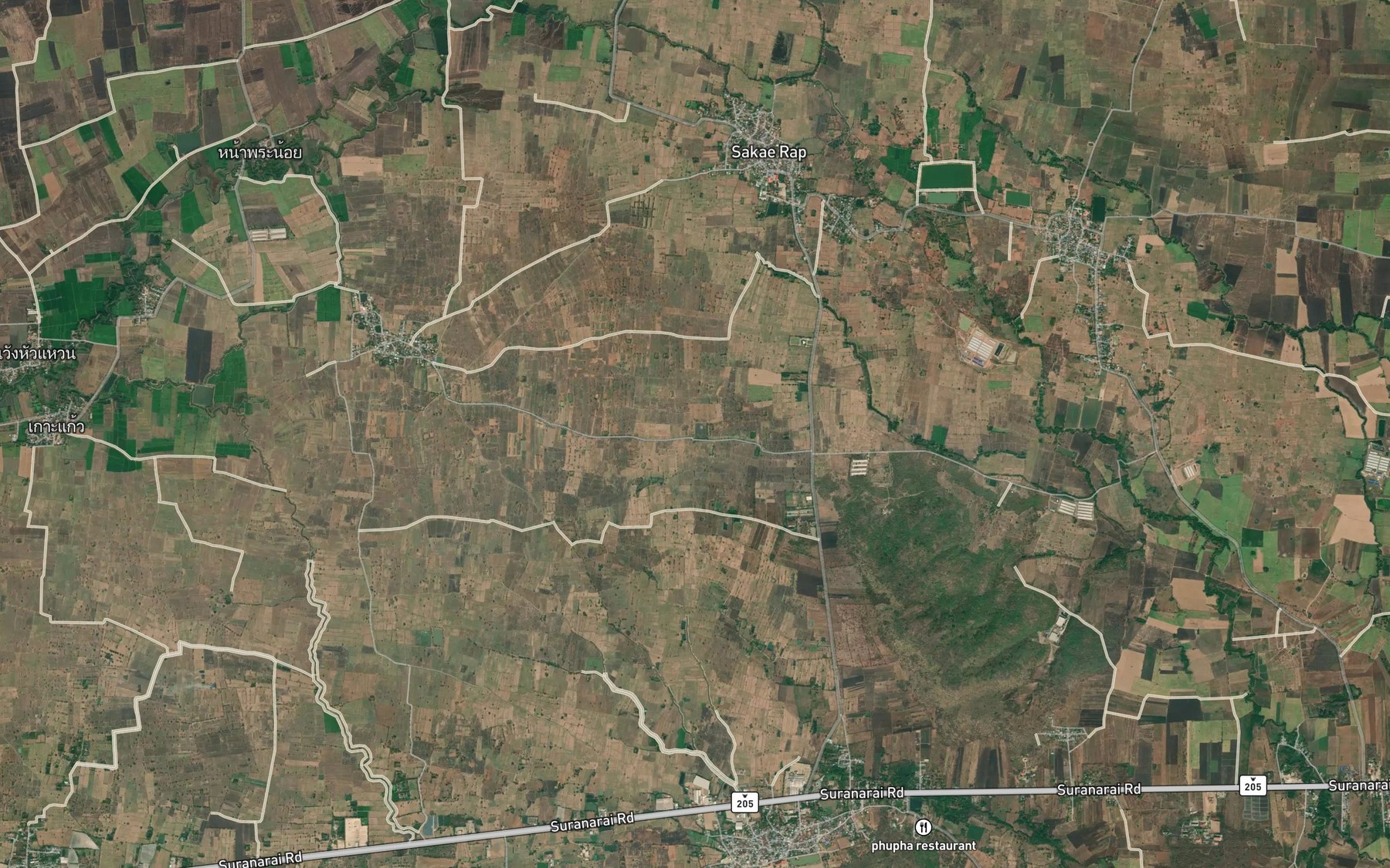Satellite map of the Sa Nam Ban Sakae Rap