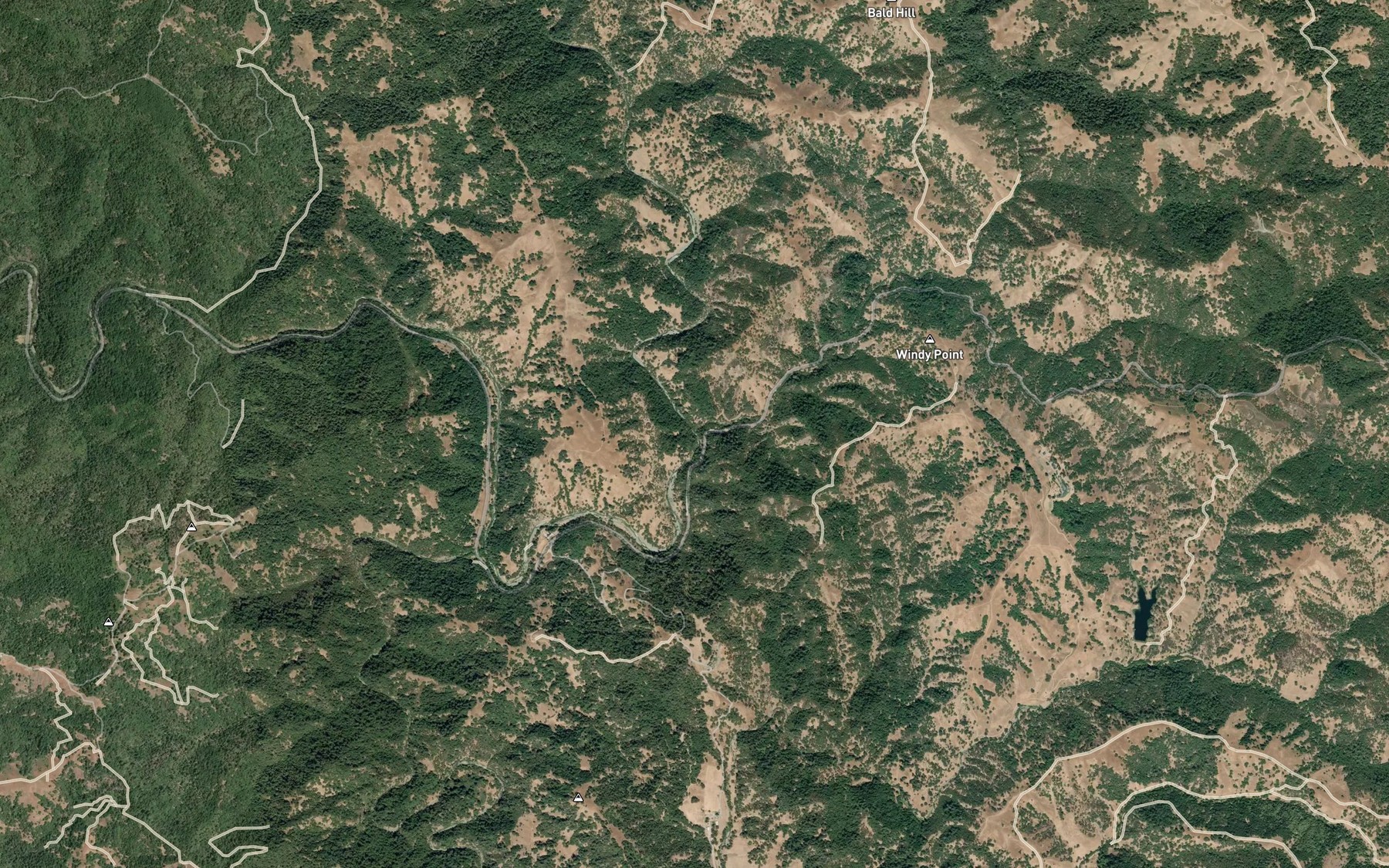 Satellite map of the Wolf Creek