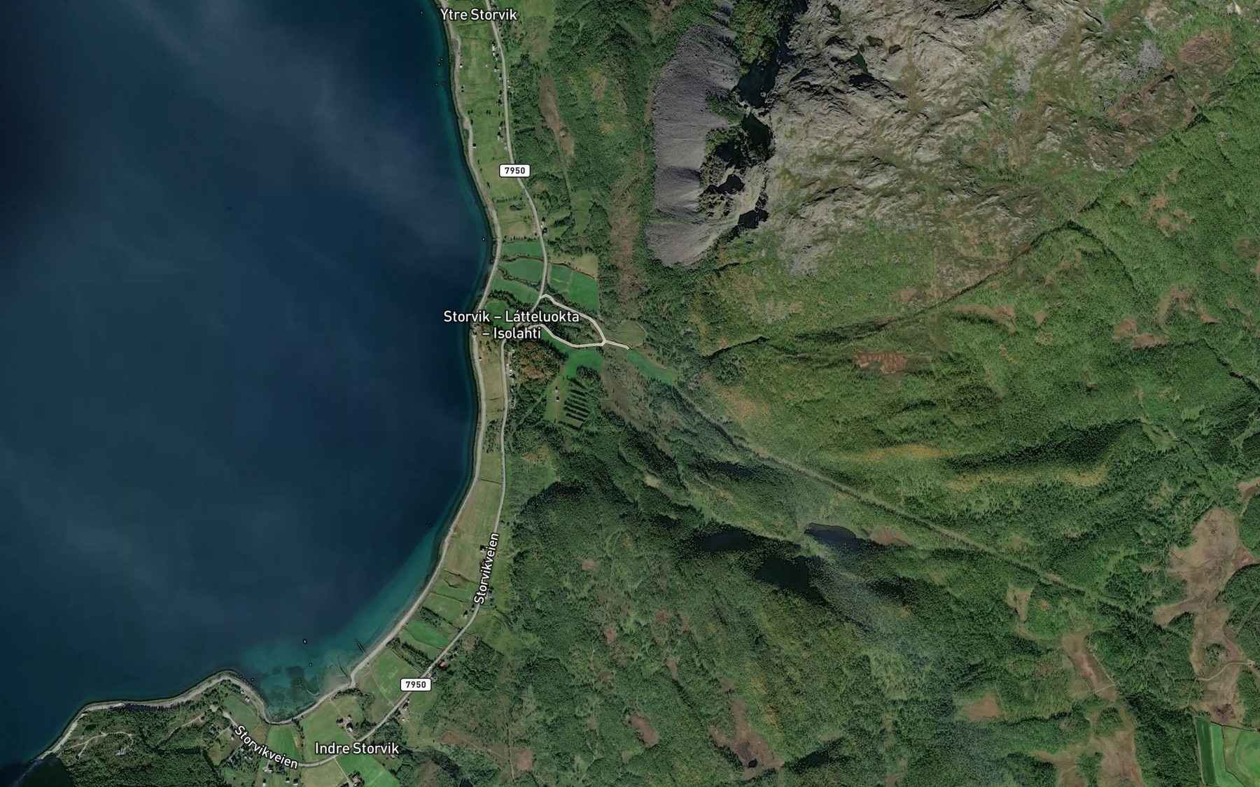 Satellite map of the Knutsenelva