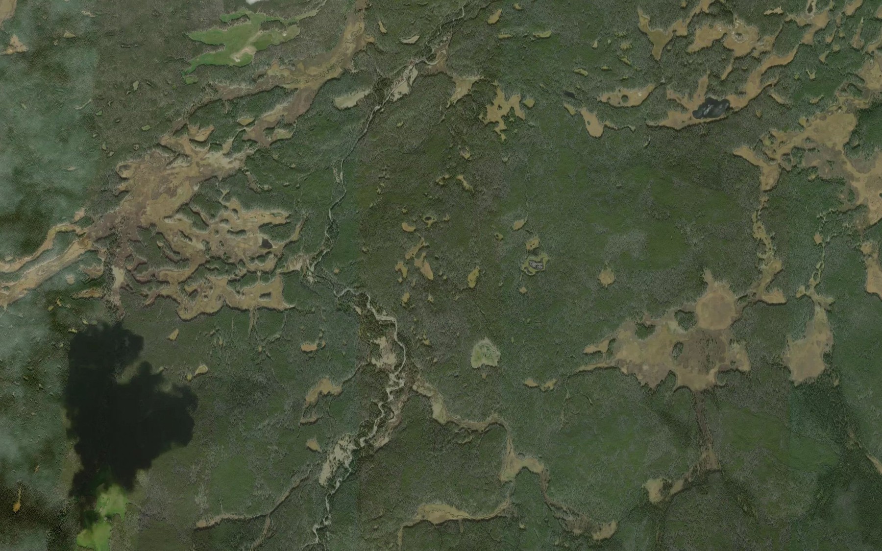 Satellite map of the Bear Creek