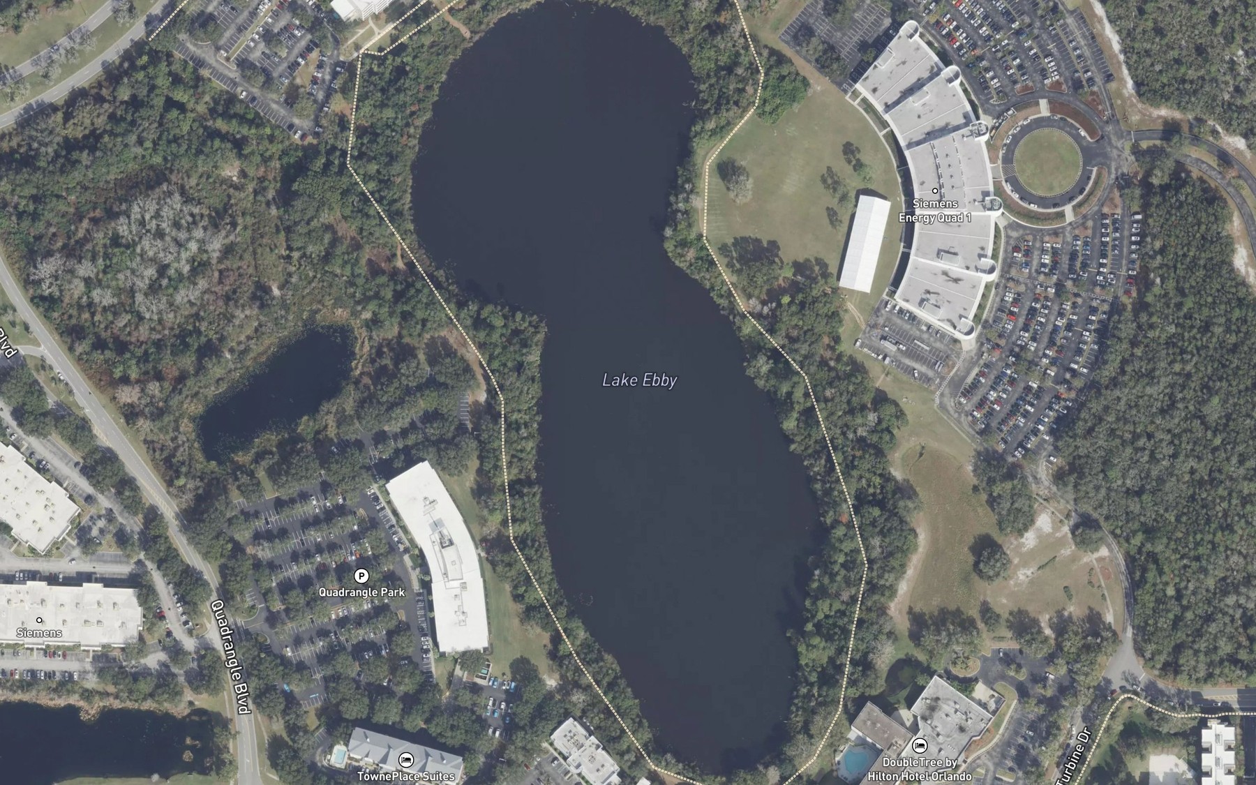 Satellite map of the Lake Ebby