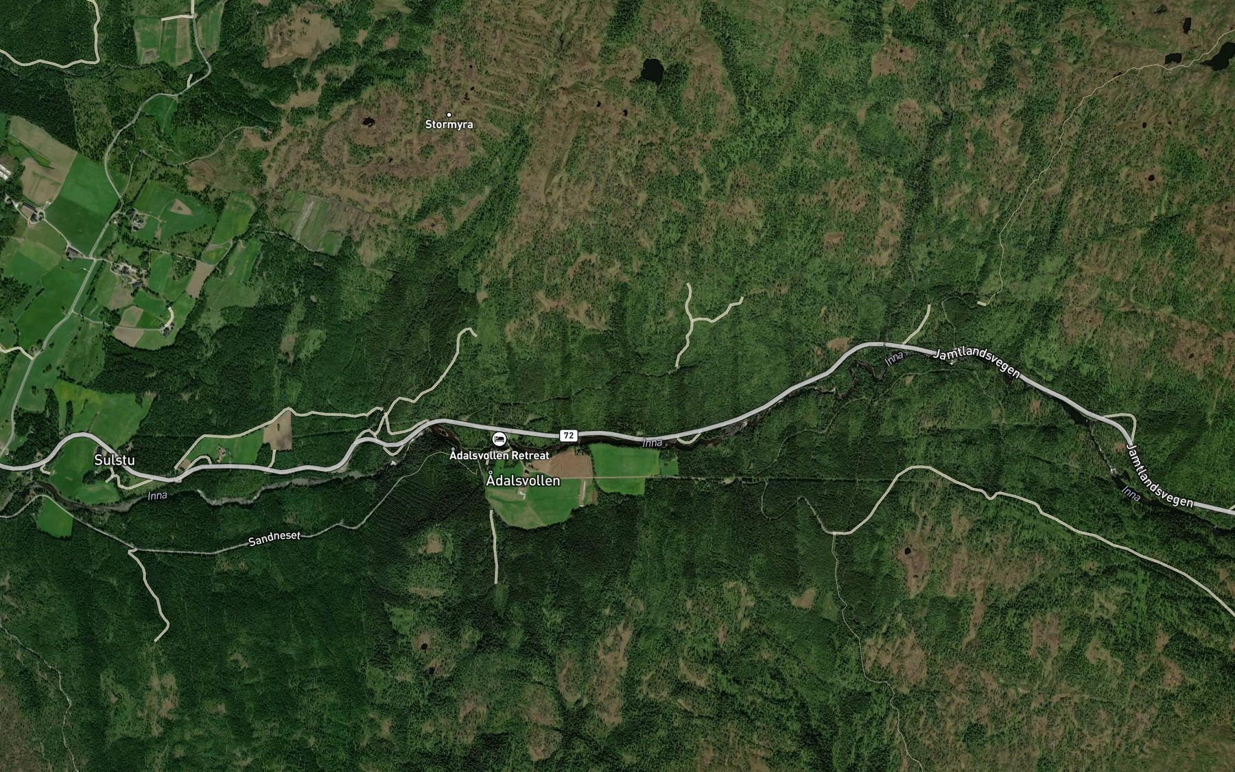 Satellite map of the Nokktjonnbekken