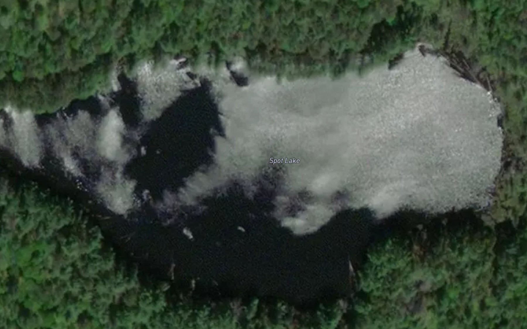 Satellite map of the Spot Lake