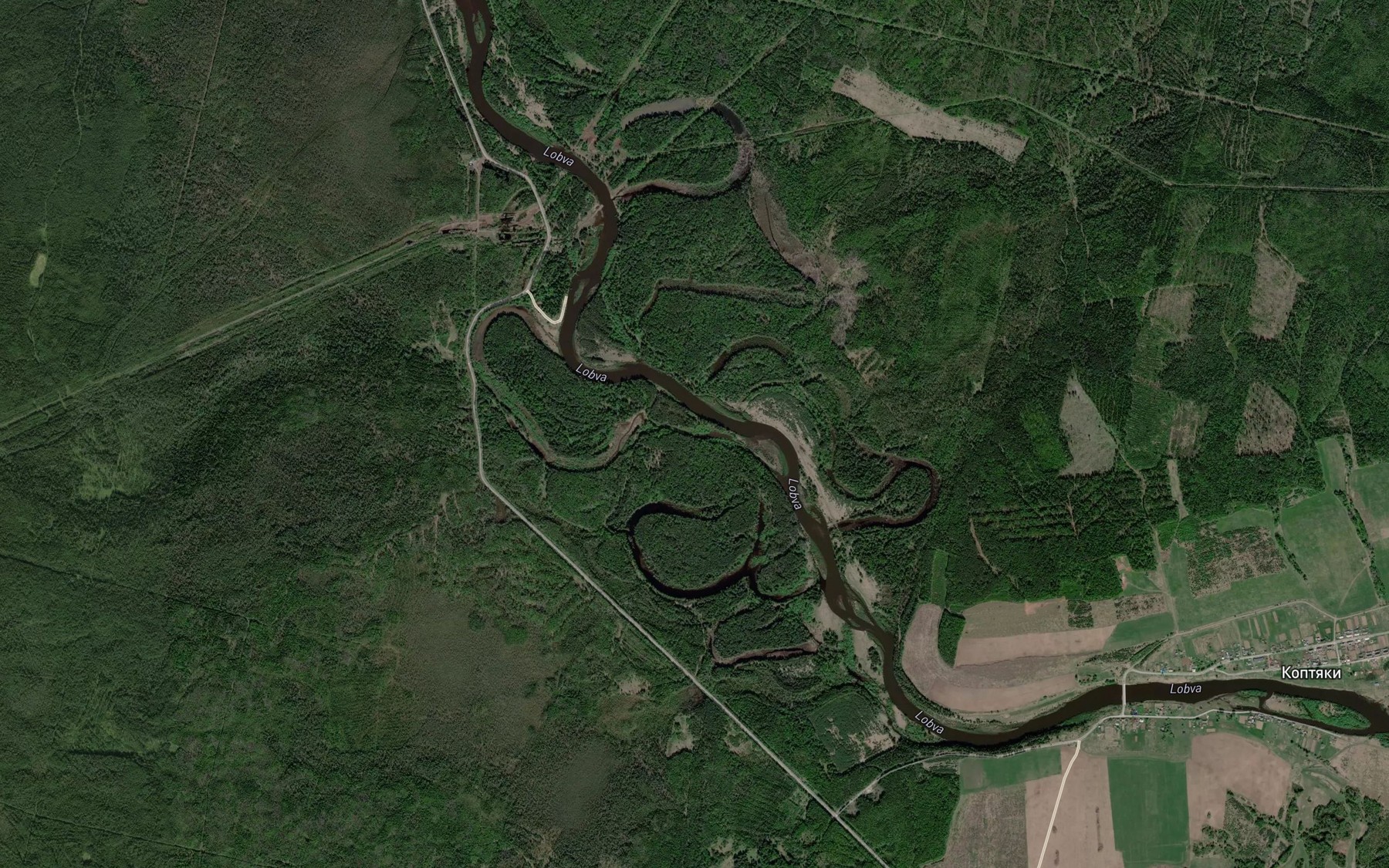 Satellite map of the Kedrovaya