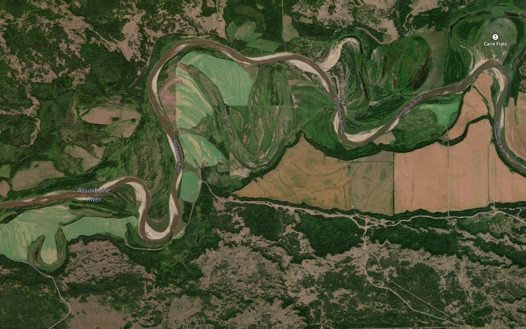 Satellite map of the Little Crescent Lake
