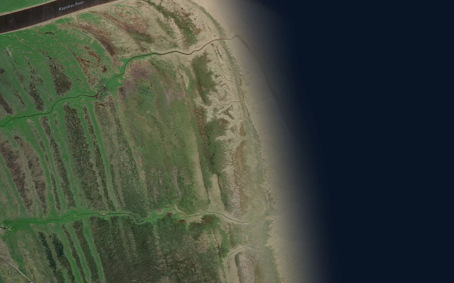 Satellite map of the Cudmore Creek