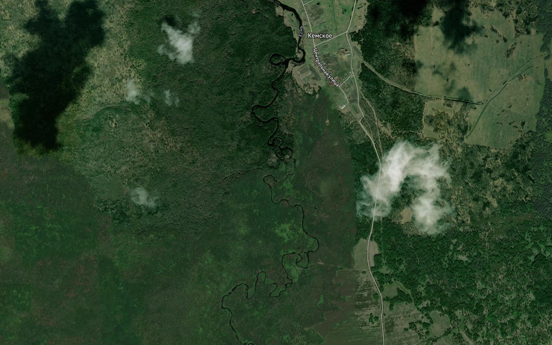 Satellite map of the Mezhovka