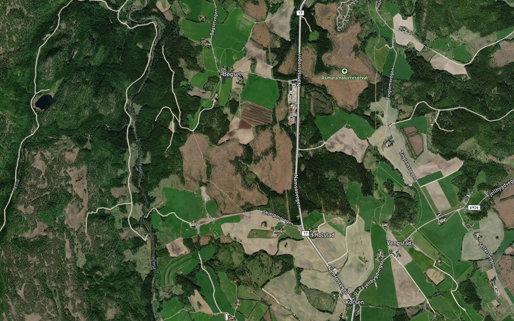 Satellite map of the Strompmyrbekken