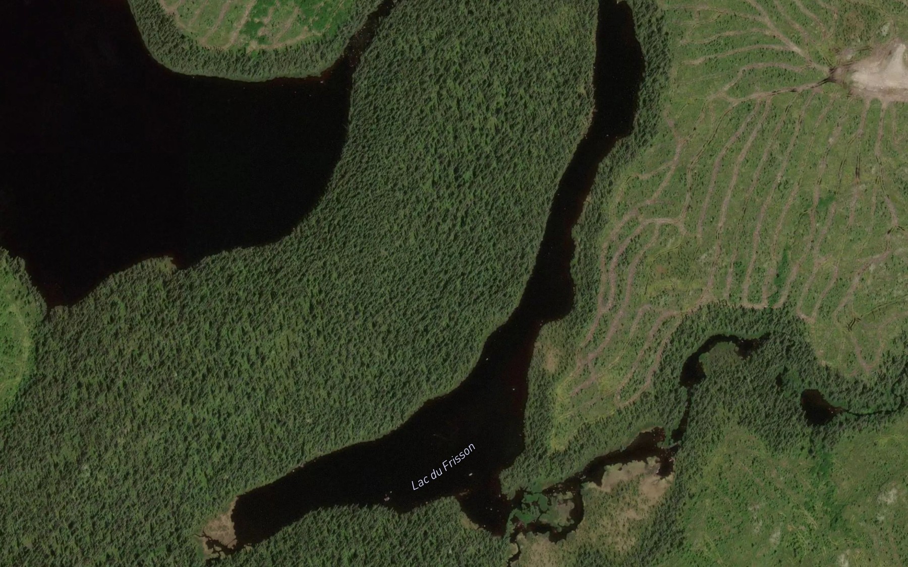 Satellite map of the Lac du Frisson