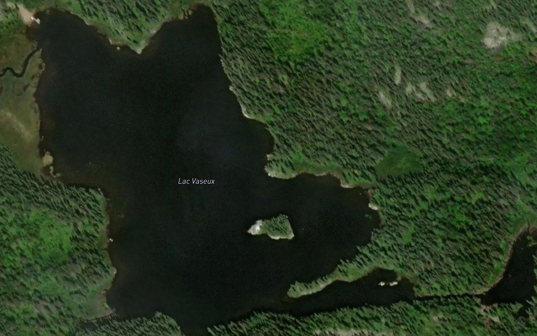 Satellite map of the Lac Vaseux