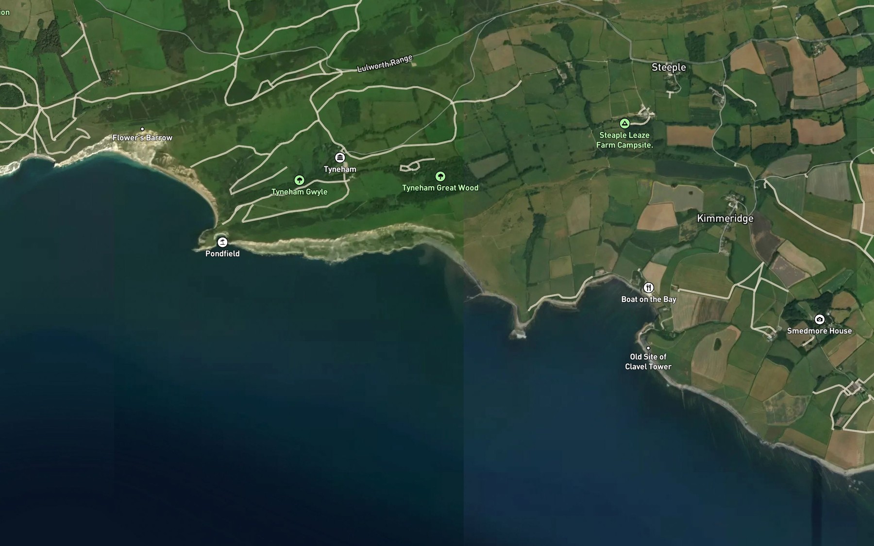 Satellite map of the Brandy Bay