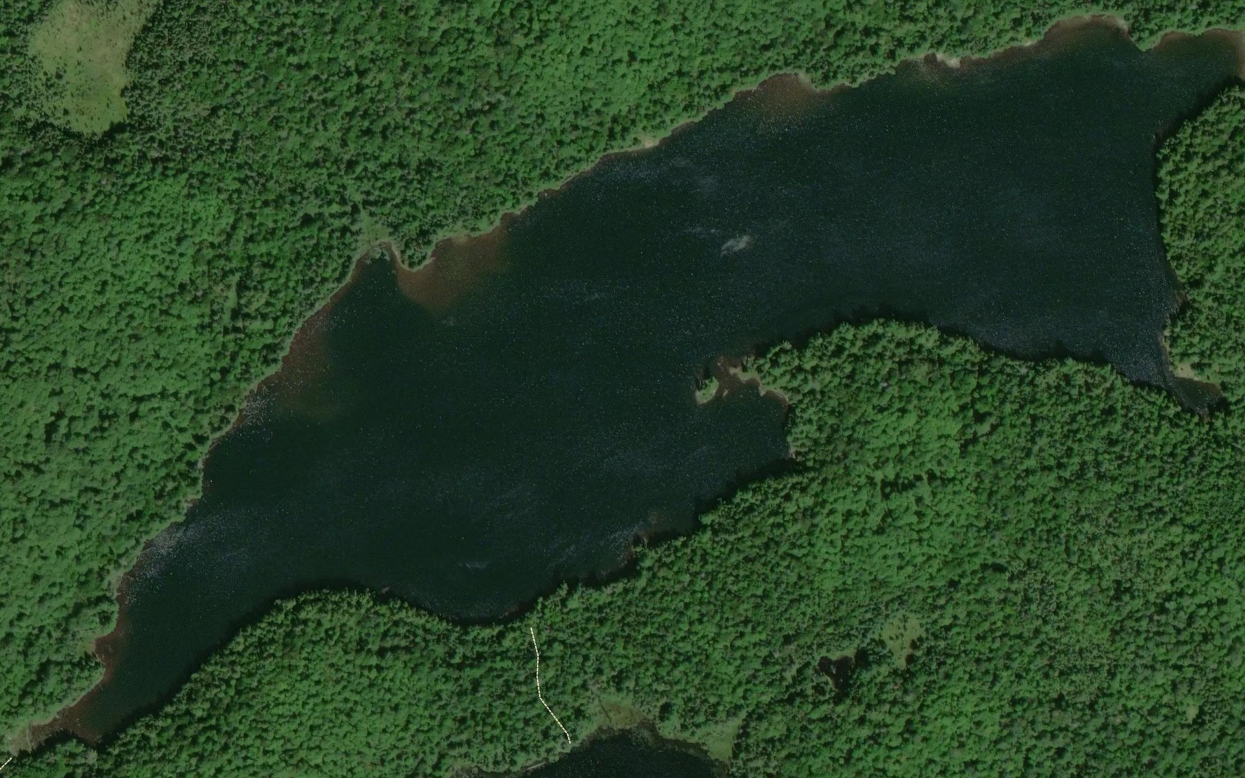 Satellite map of the Bear Lake