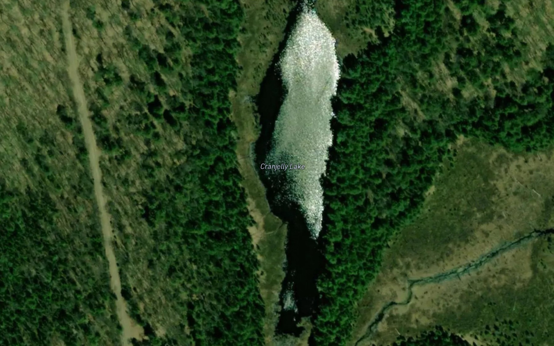 Satellite map of the Cranjelly Lake
