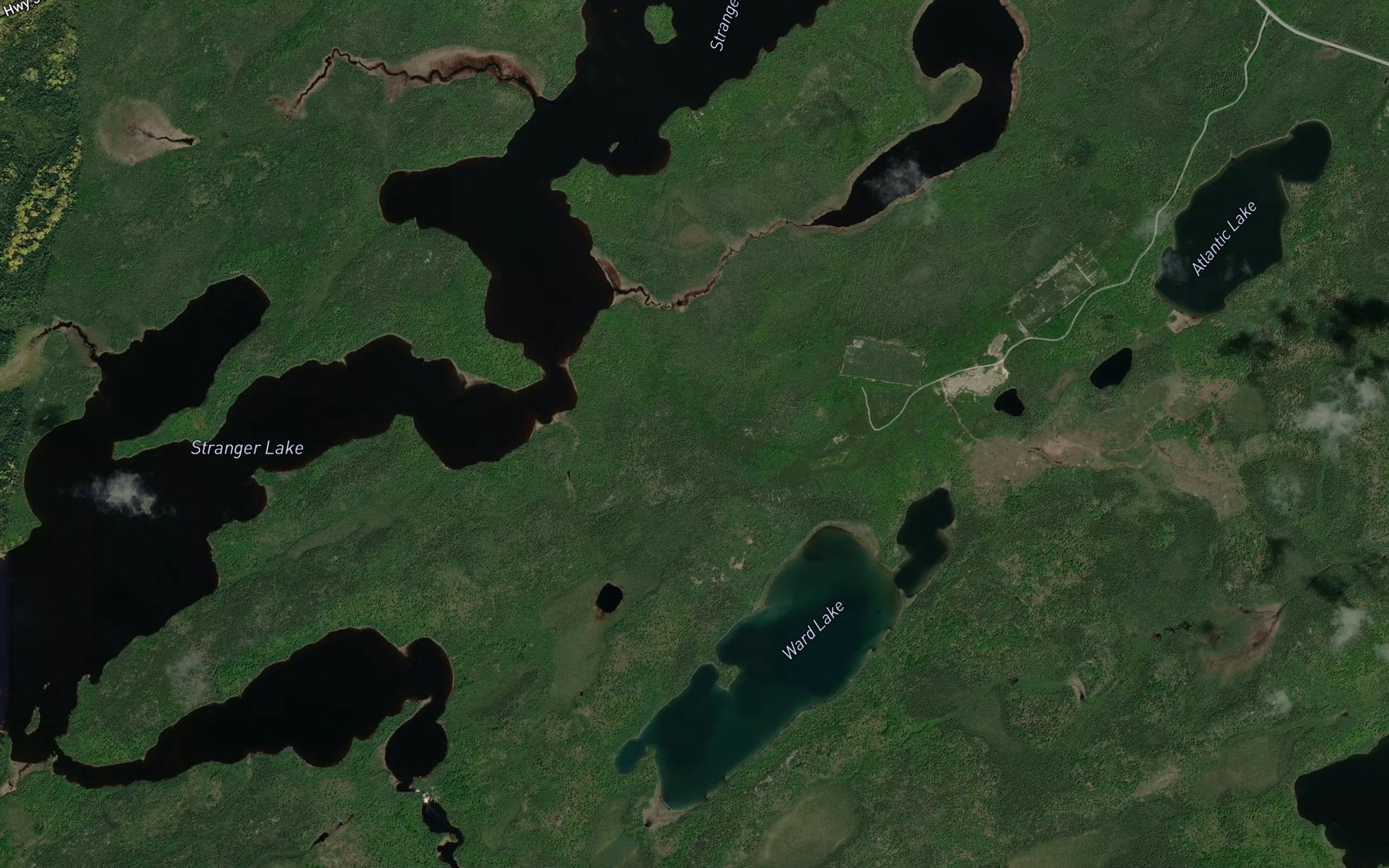 Satellite map of the Pacific Creek
