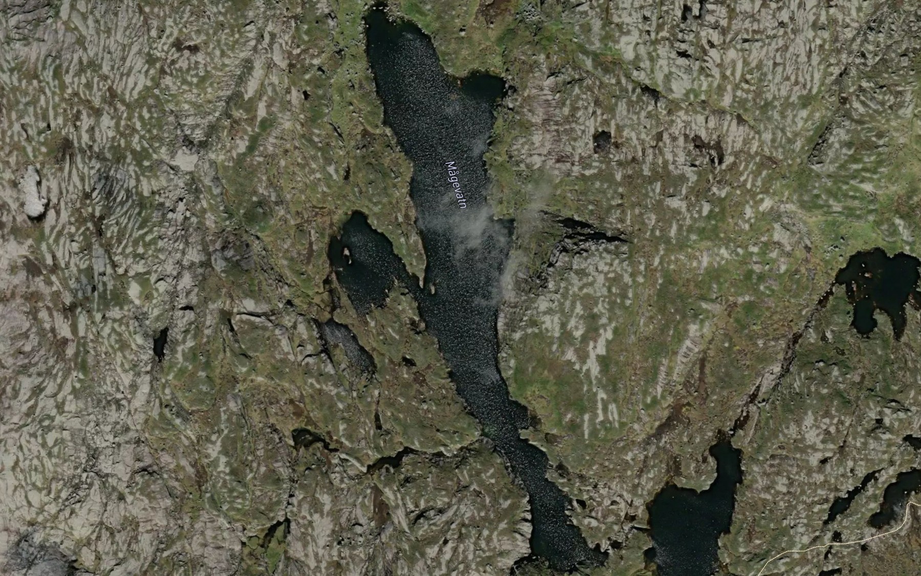 Satellite map of the Magevatn