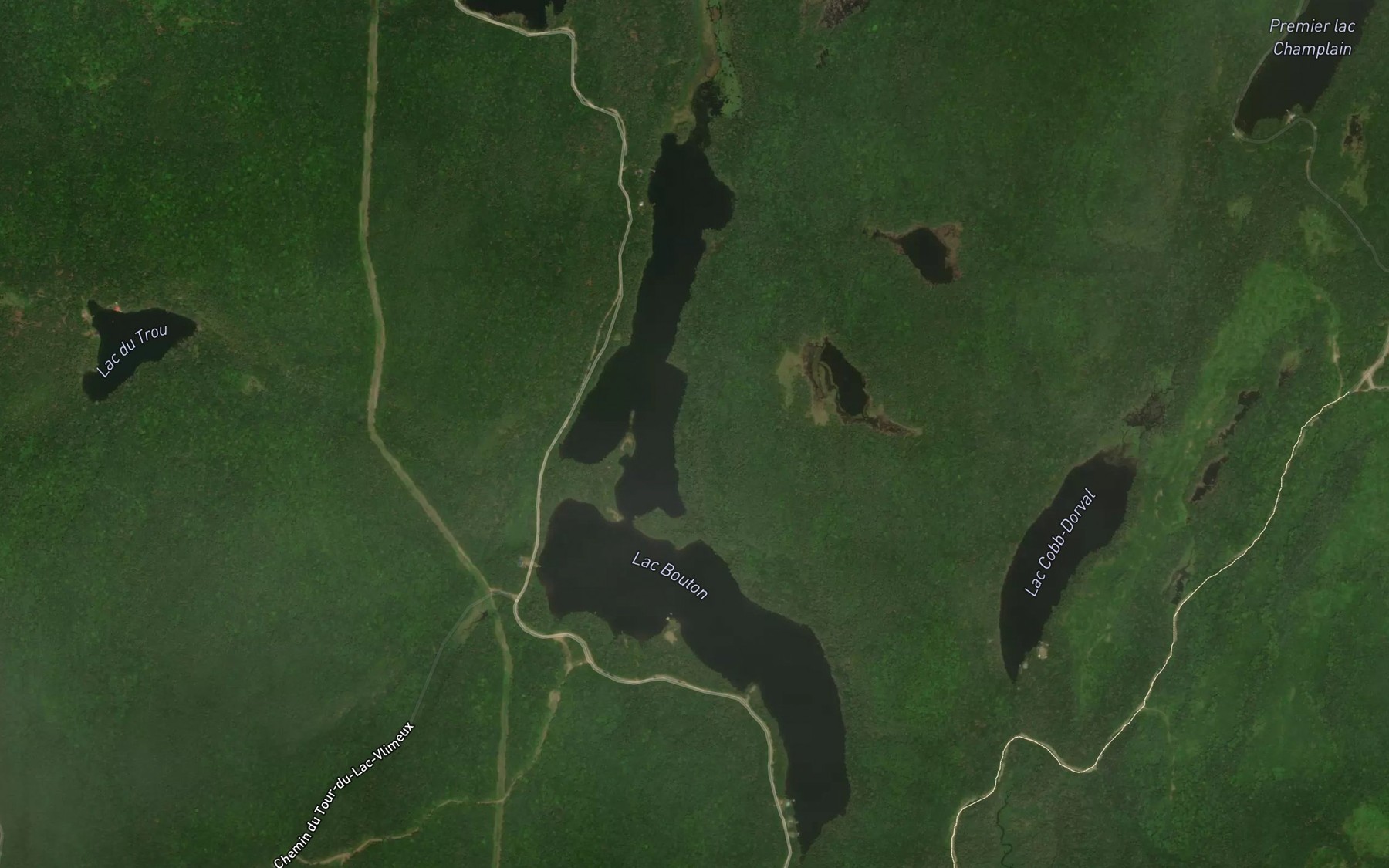 Satellite map of the Lac Bouton