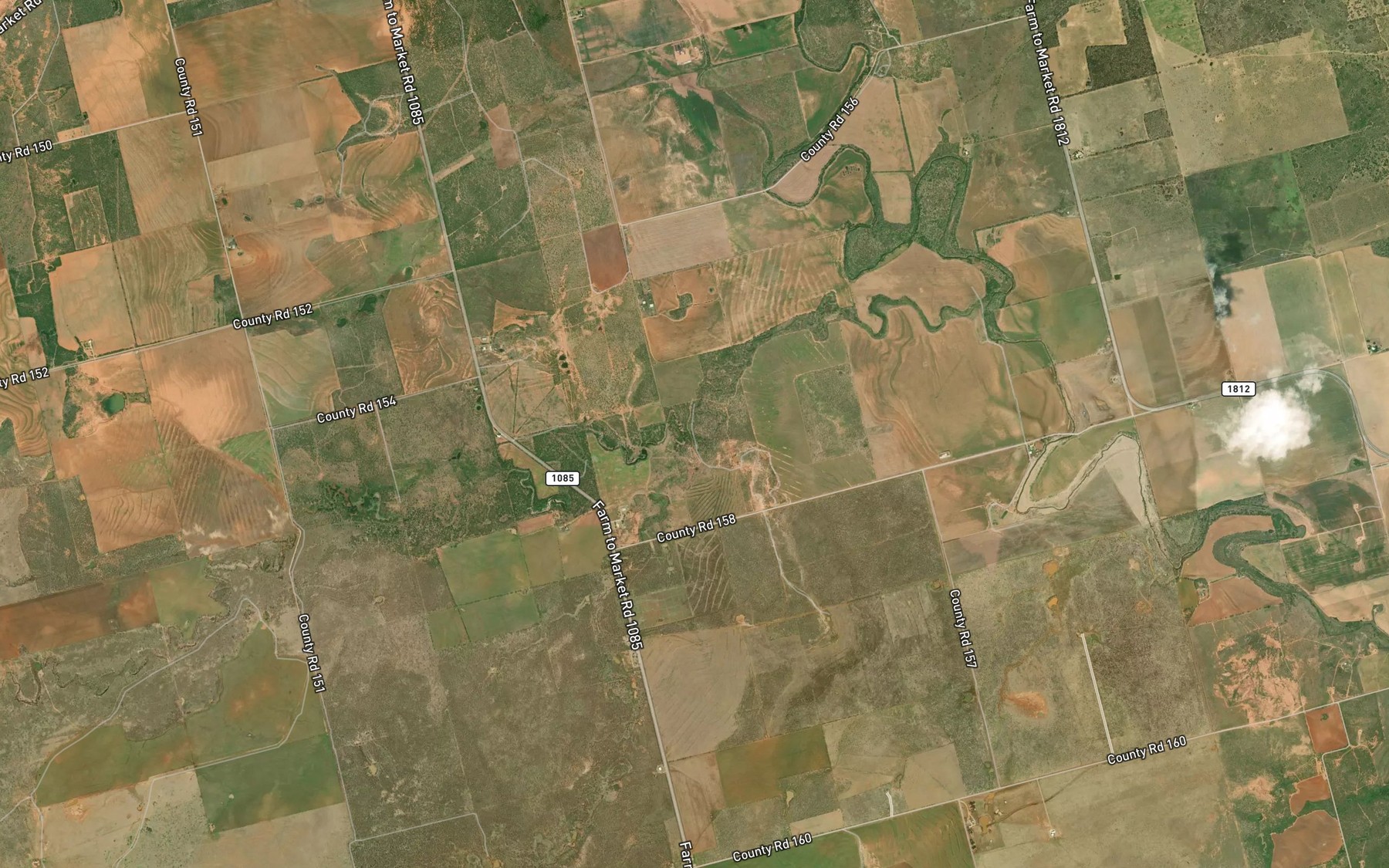 Satellite map of the East China Creek