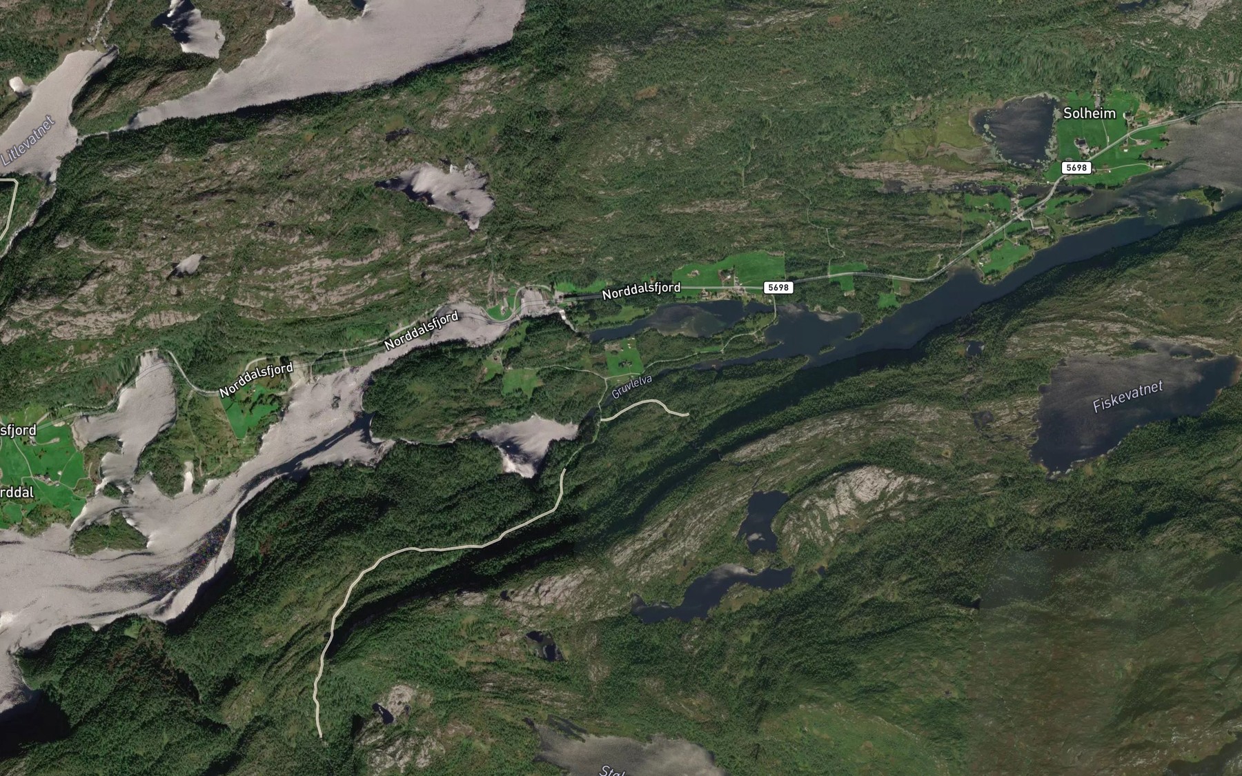 Satellite map of the Gruvlelva