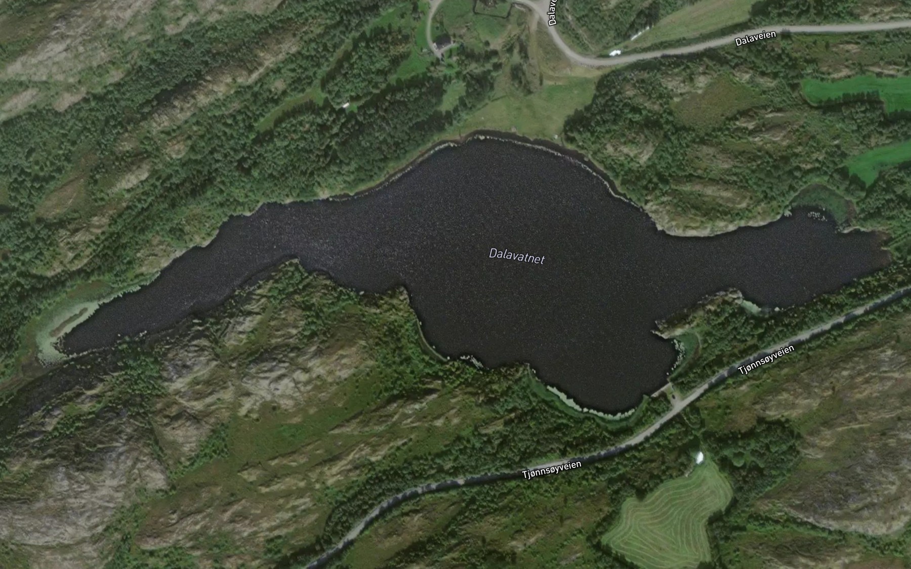 Satellite map of the Dalavatnet