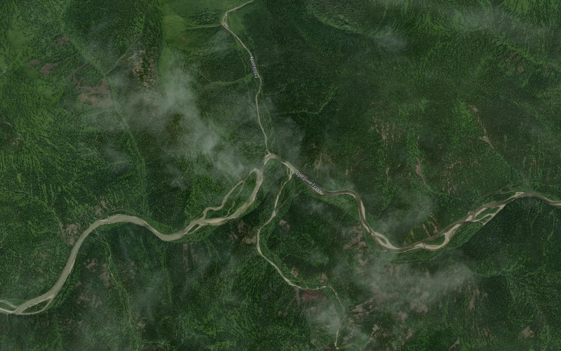 Satellite map of the Levaya Krestovka