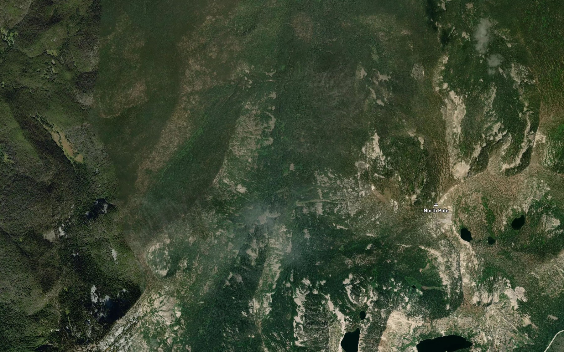 Satellite map of the Wiseboy Creek