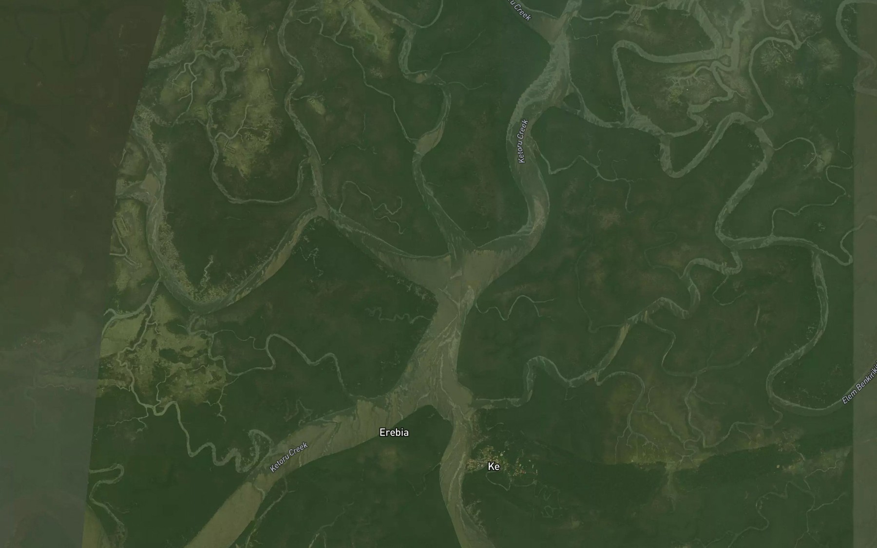 Satellite map of the Buoyboko Creek