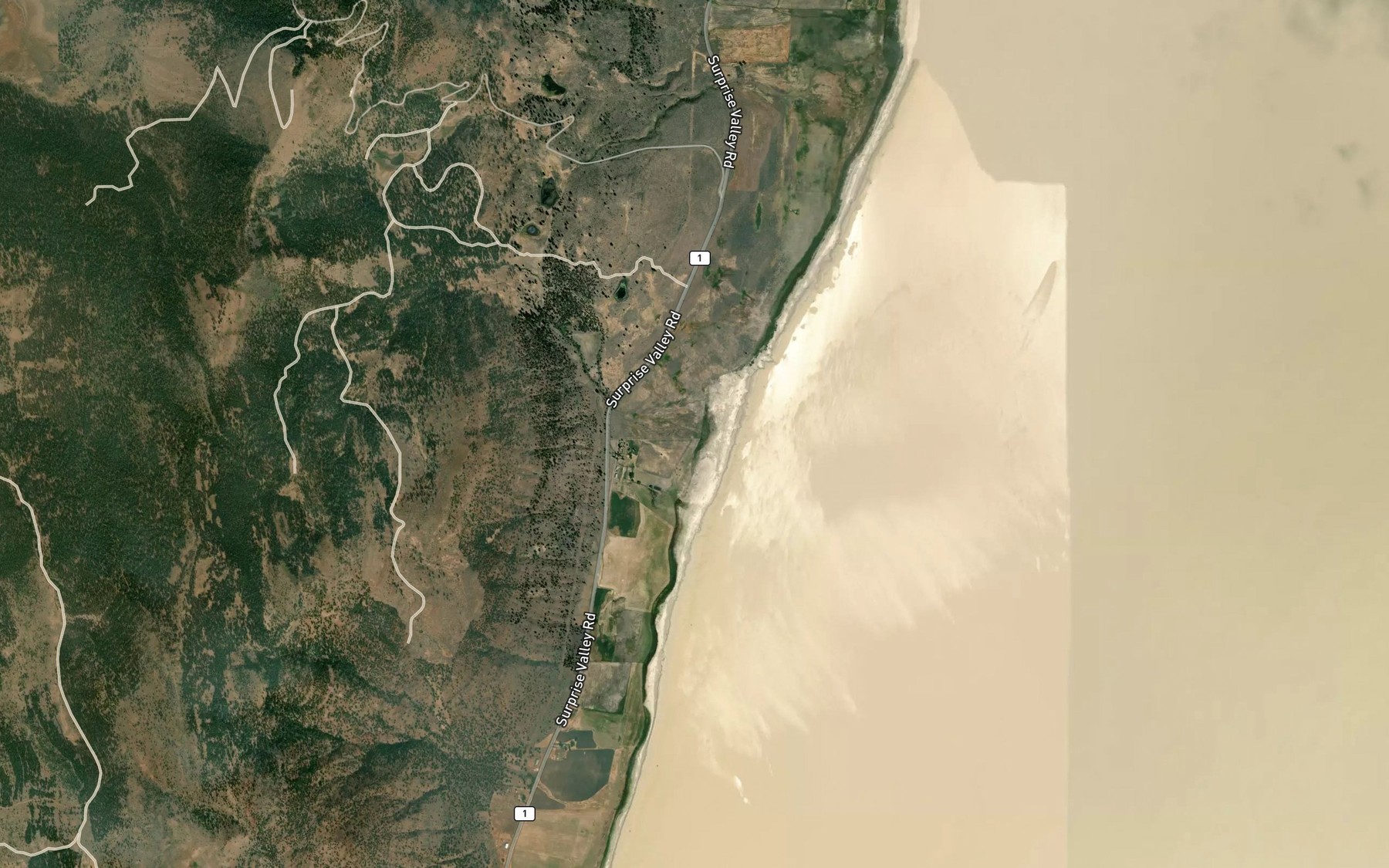 Satellite map of the Neasham Creek