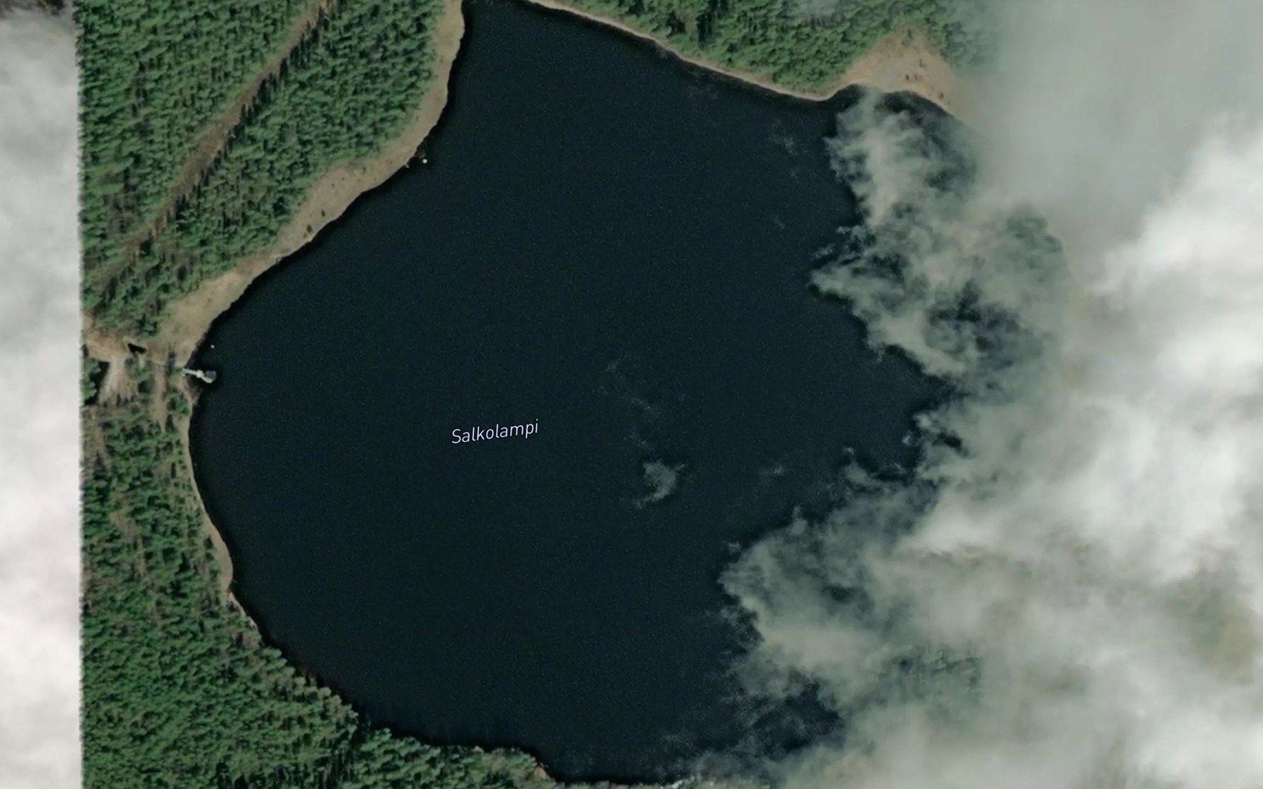 Satellite map of the Salkolampi