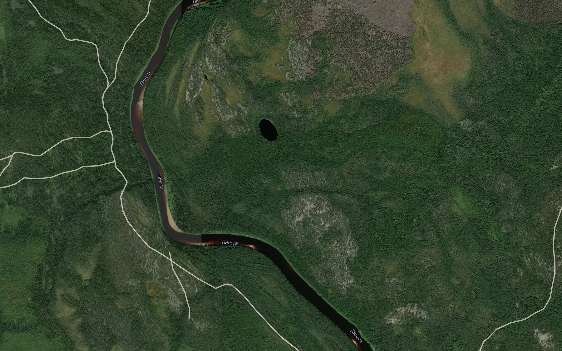 Satellite map of the Ozero Katerinskoye