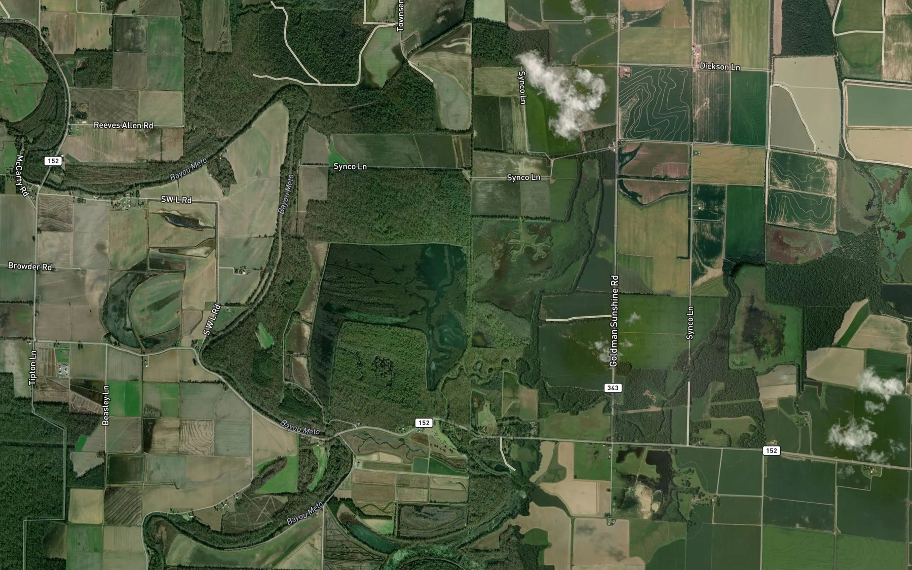 Satellite map of the Wilson Reservoir