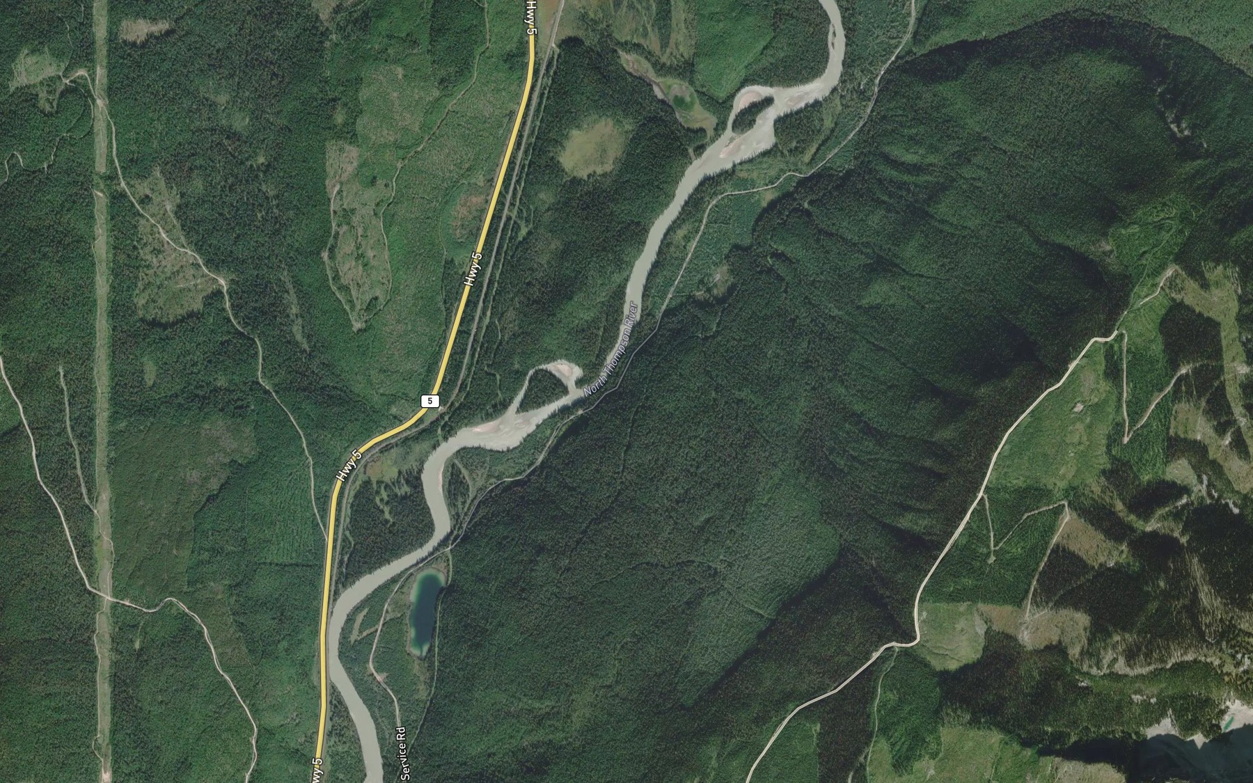 Satellite map of the Wilkins Creek