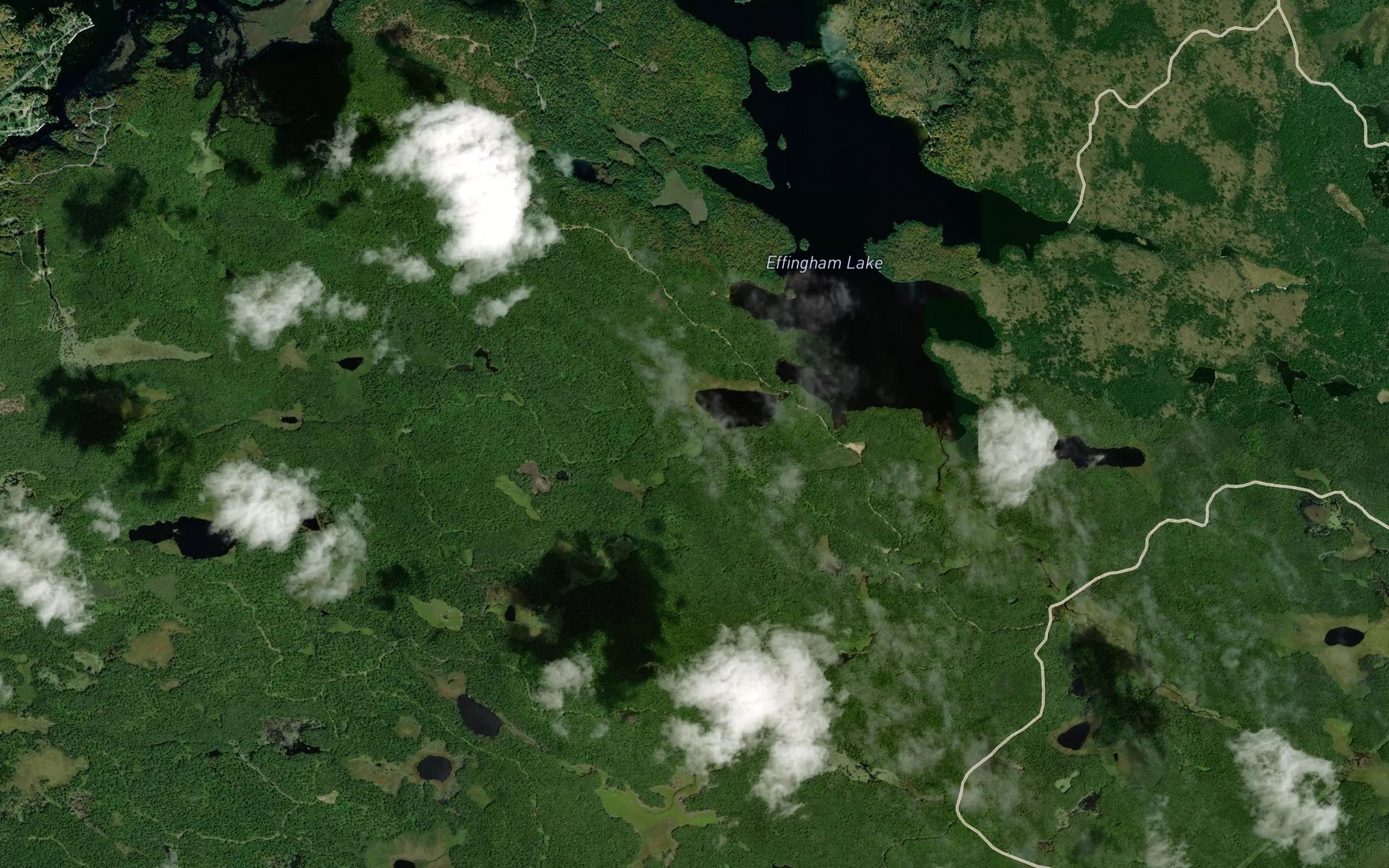 Satellite map of the Burtchell Creek