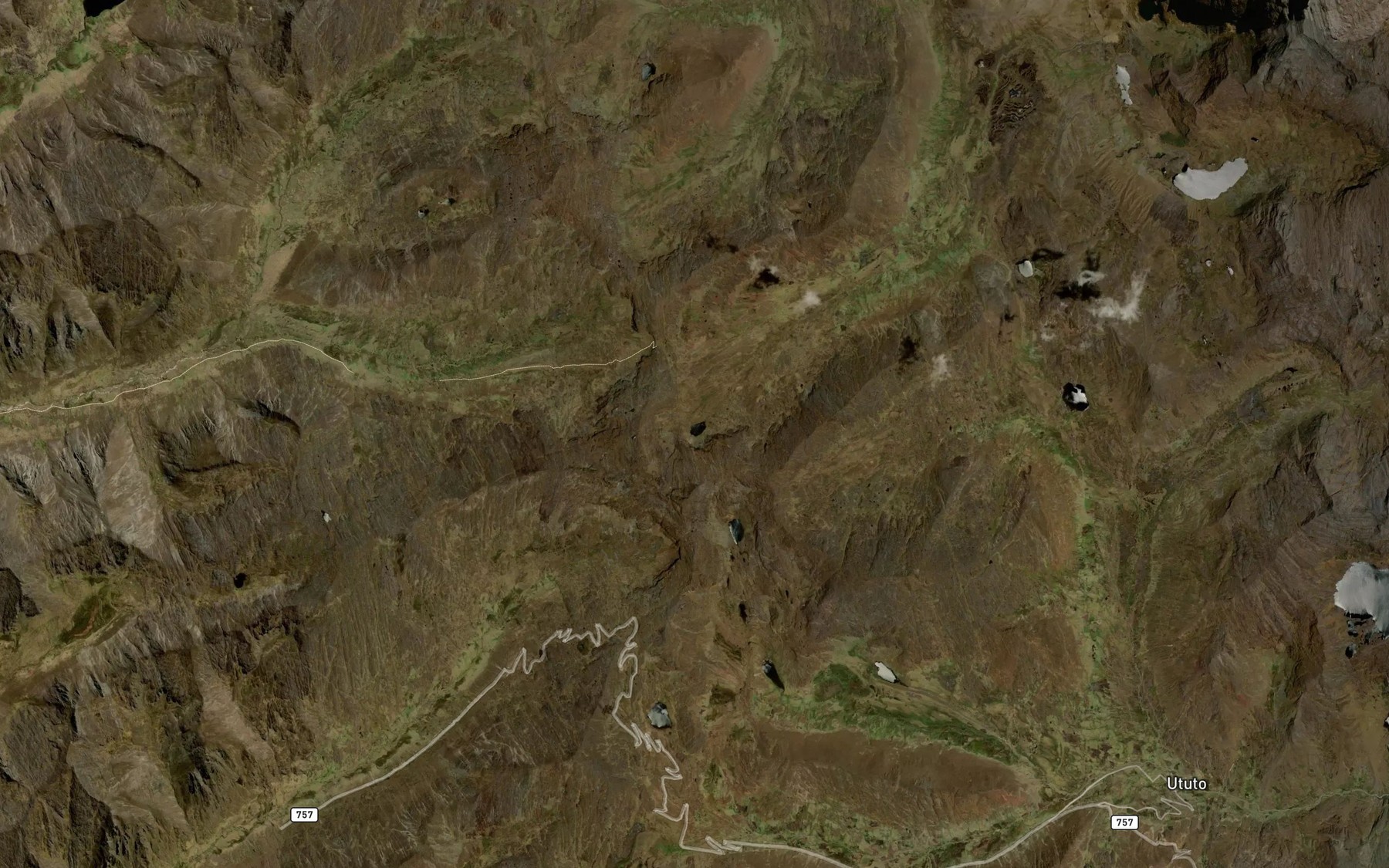 Satellite map of the Laguna Verdecocha