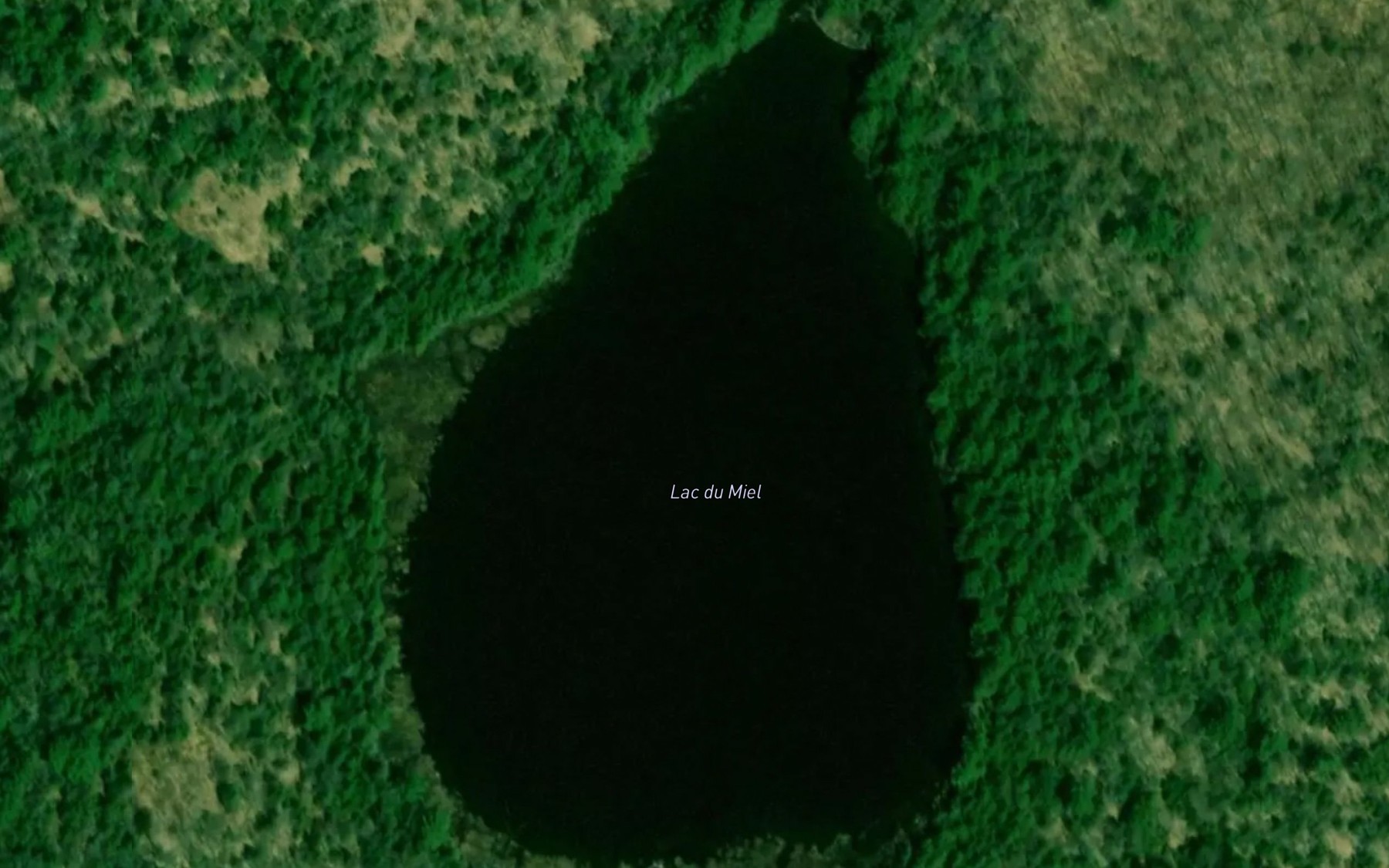 Satellite map of the Lac du Miel