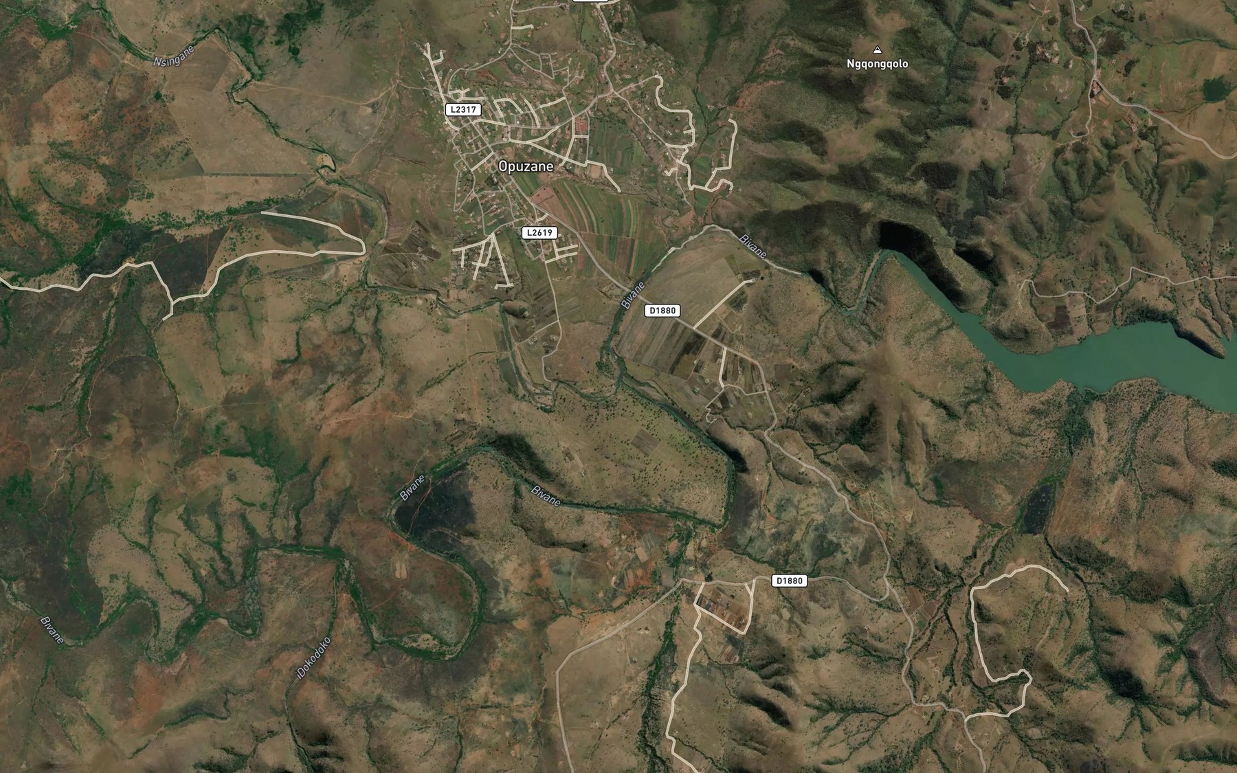 Satellite map of the Nsingane
