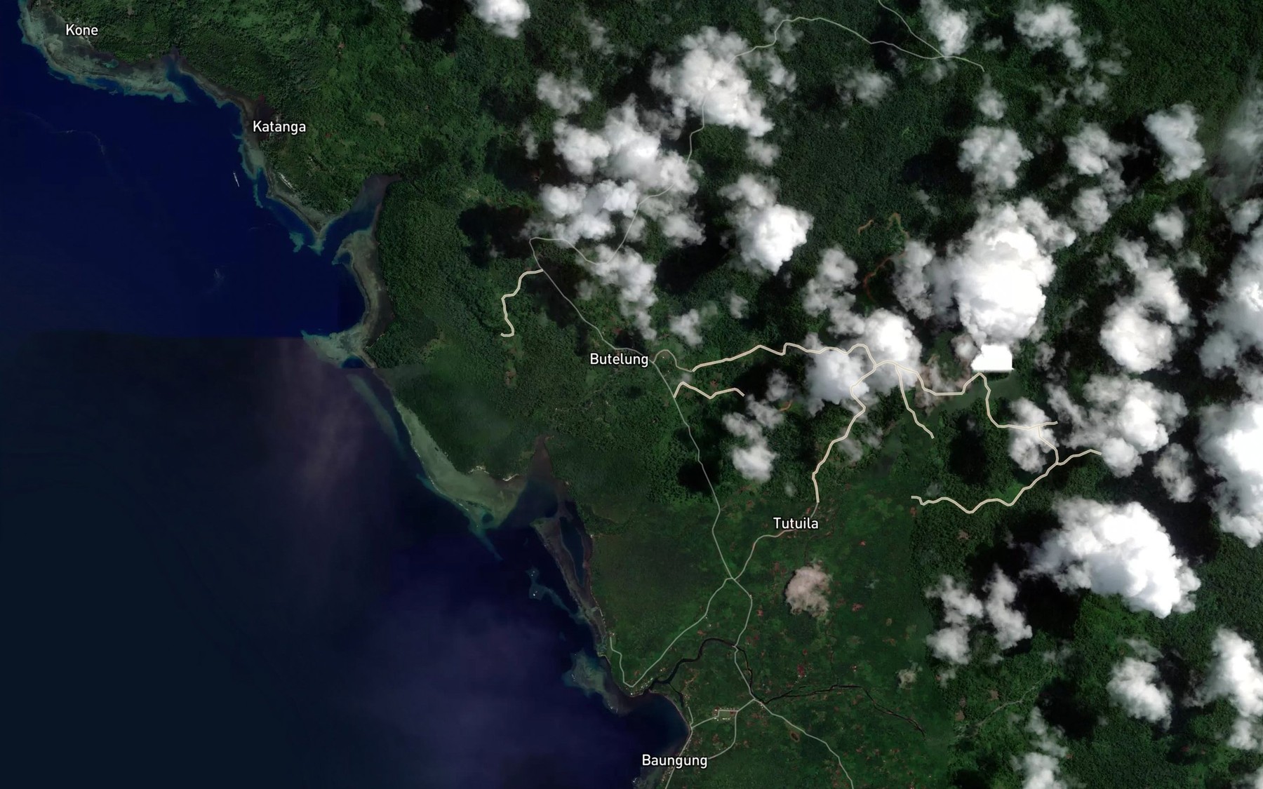 Satellite map of the Buteilung River
