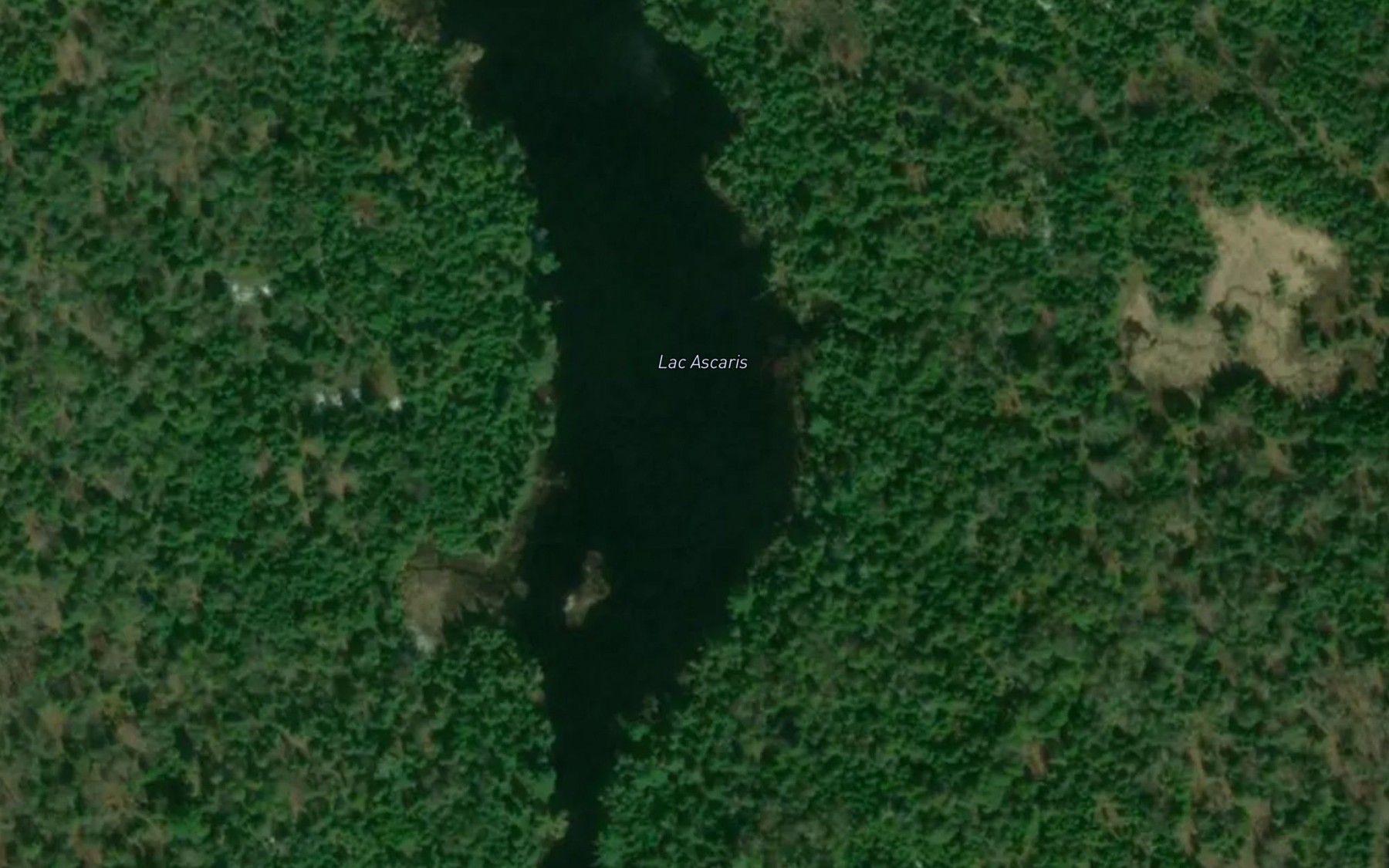 Satellite map of the Lac Ascaris