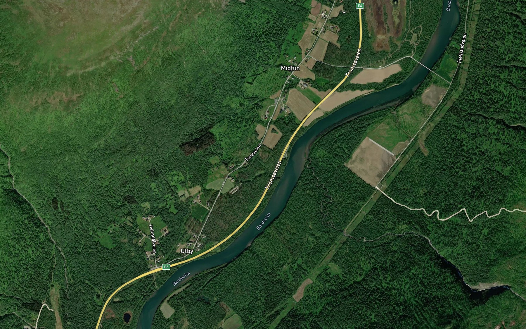Satellite map of the Lortbekken